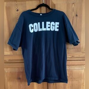 A vintage “College “ Navy Blue T -shirt size Large by Animal House. VGC